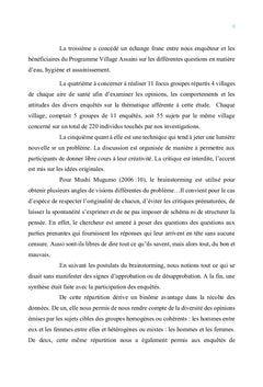 Esquisse d'évaluation du Programme Village assaini