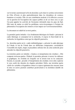 Occupation des trottoirs par les commerçants