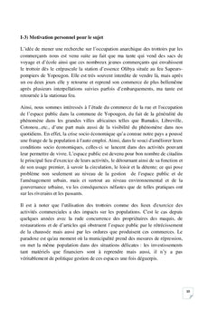 Occupation des trottoirs par les commerçants