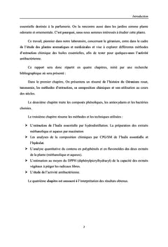 Analyses et activités biologiques des extraits du Géranium Rosat