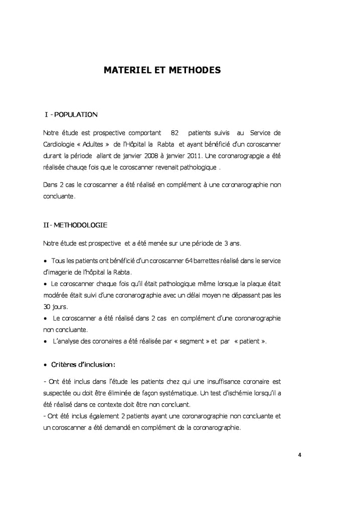 Performances, limites et implications pratiques du coroscanner