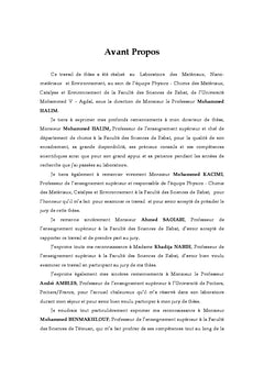 La geochimie des roches bitumineuses du Rif Marocain