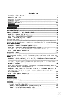Determinants sociaux de resiliation des contrats d'abonnement d'eau.