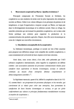 La Contribution des coopératives au développement territorial