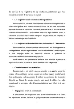 La Contribution des coopératives au développement territorial