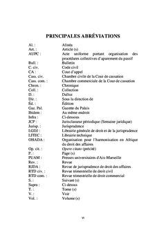 Droit commun des obligations et droit OHADA des procédures collectives