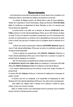 Etude Expérimentale des Couches Minces de Trisulfure de Bismuth