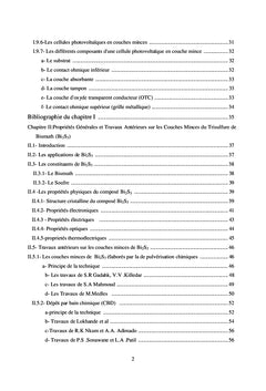 Etude Expérimentale des Couches Minces de Trisulfure de Bismuth