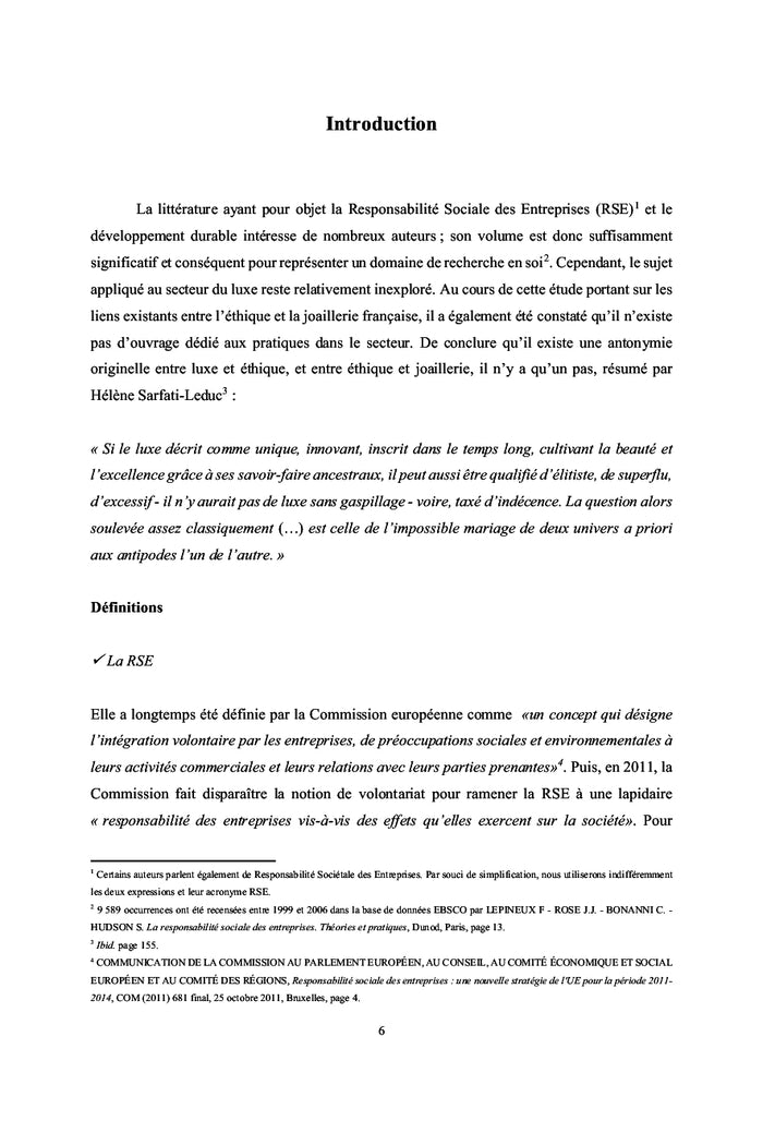 Luxe, Ethique et RSE