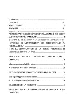 Filiere cotonniere et dynamiques paysannes au Nord-Cameroun