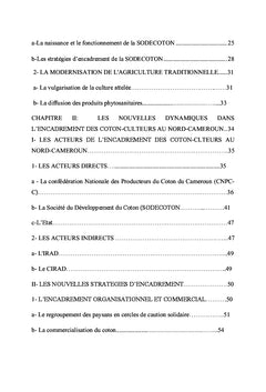 Filiere cotonniere et dynamiques paysannes au Nord-Cameroun