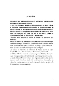 L'Innovation dans l'assurance Takaful