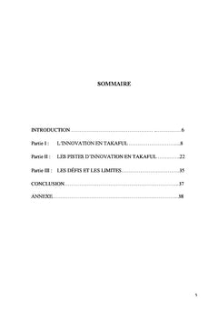 L'Innovation dans l'assurance Takaful
