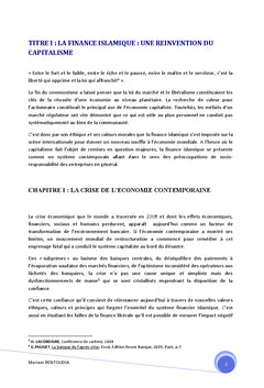 Les perspectives d'une finance islamique au Maroc