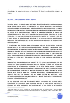 Les perspectives d'une finance islamique au Maroc