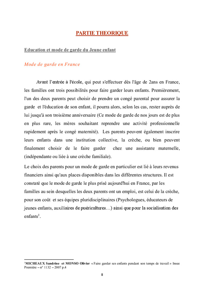 Coéducation, professionnalisme & besoins du jeune enfant