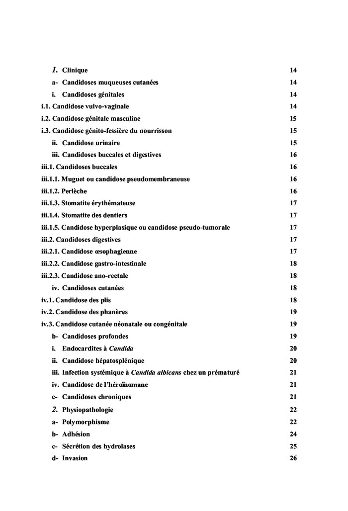 Impact de Candidas albicans sur la santé humaine