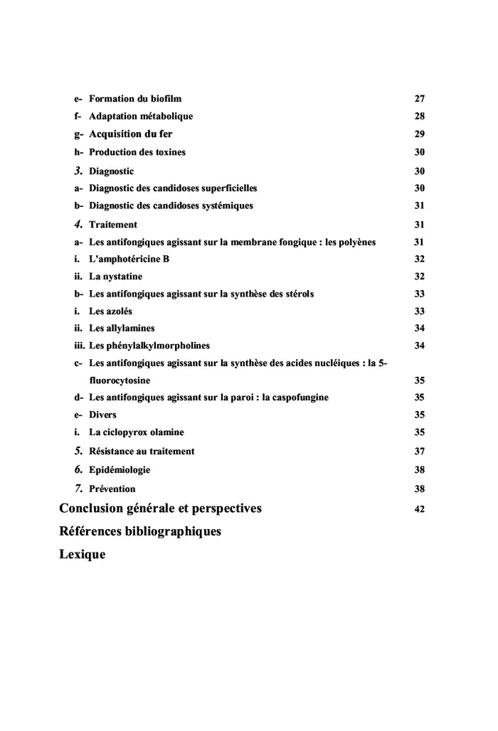 Impact de Candidas albicans sur la santé humaine