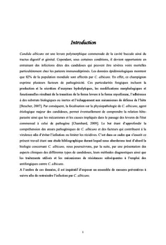 Impact de Candidas albicans sur la santé humaine
