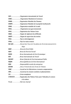 Les entites non etatiques et l'Organisation Mondiale du Commerce