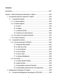 L'Algérie en tant que destination touristique