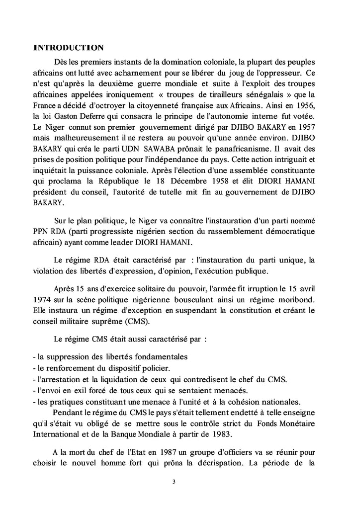 La convention démocratique et sociale CDS-RAHAMA