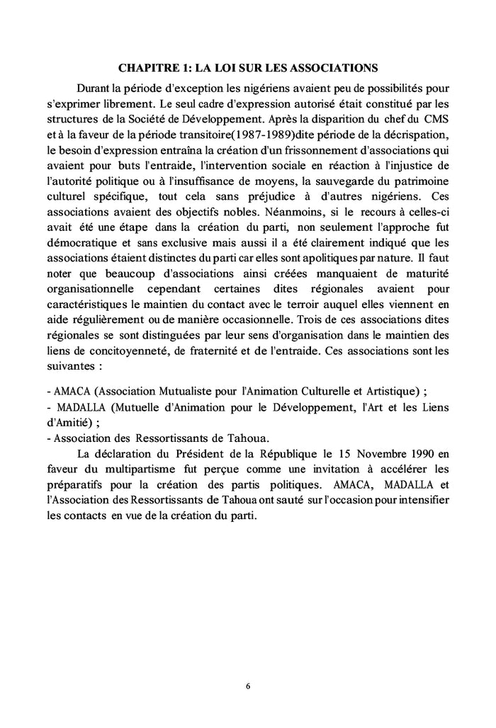 La convention démocratique et sociale CDS-RAHAMA