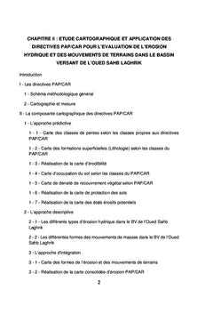 Modélisation de l'érosion hydrique et des mouvements de terrain