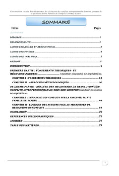 Construction sociale des mecanismes de resolution