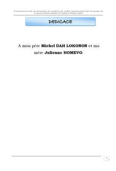 Construction sociale des mecanismes de resolution