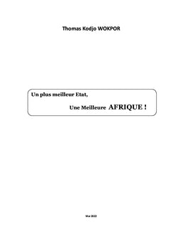 Un plus meilleur Etat... Une meilleure Afrique