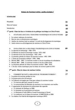 Développement et relance du tourisme Ivoirien