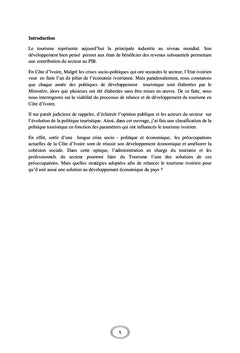 Développement et relance du tourisme Ivoirien