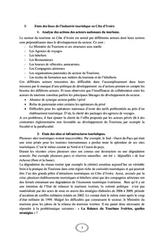 Développement et relance du tourisme Ivoirien
