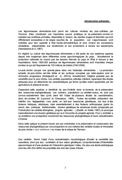 Caractérisation génétique des accessions de pois chiche (Tlemcen)
