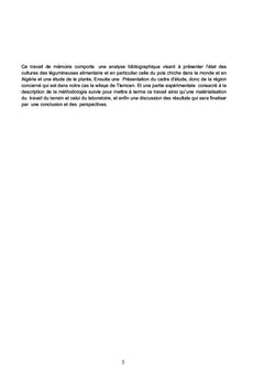 Caractérisation génétique des accessions de pois chiche (Tlemcen)