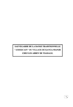 Danse traditionnelle ''Américain'' à kanga-nianzé