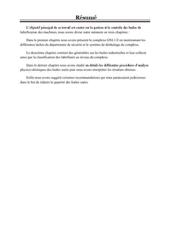 Gestion des huiles des machines industrielles