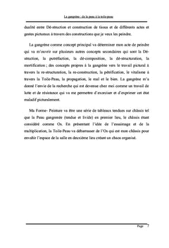 La gangrène :De la peau à la toile -peau