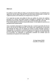Proverbes bassar : un reflet de la pensée d'une communauté africaine