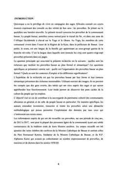 Proverbes bassar : un reflet de la pensée d'une communauté africaine