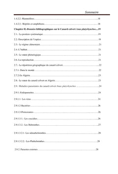 Parasitologie du canard colvert Anas platyrhynchos