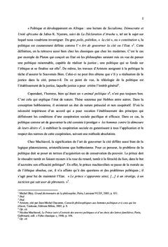 Politique et Developpement en Afrique