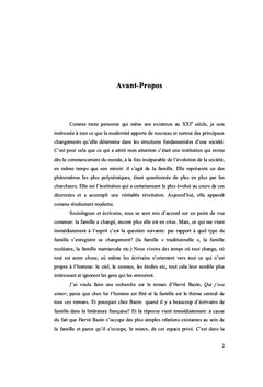 La famille et les relations de famille dans le roman: Qui j'ose aimer
