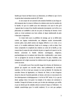 La famille et les relations de famille dans le roman: Qui j'ose aimer