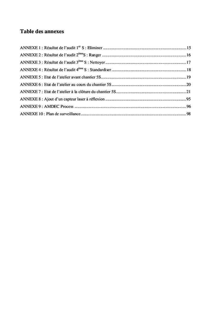 Amélioration des performances industrielles