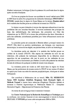 Les bases d'un programme de lutte contre Bemisia Tabaci sur Tomate