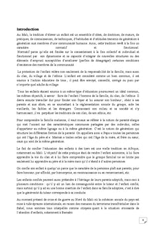 L'enfance au Mali (entre Protection et Abandon)