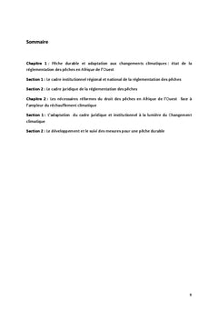 Peche durableet adaptation au changement climatique