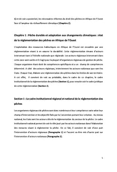 Peche durableet adaptation au changement climatique
